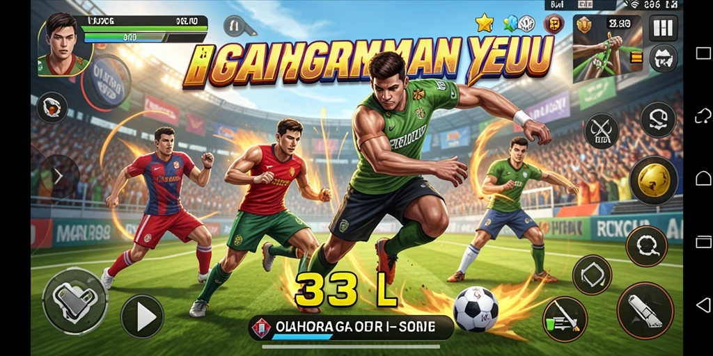 Screenshot utama 33L menampilkan aksi seru dalam permainan olahraga.