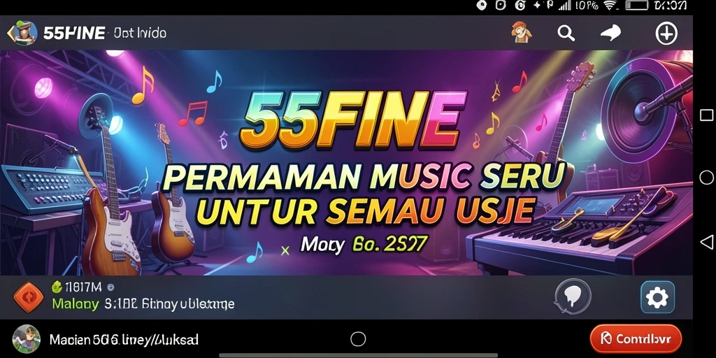 Gameplay seru 55FIVE dengan variasi lagu yang menghibur.