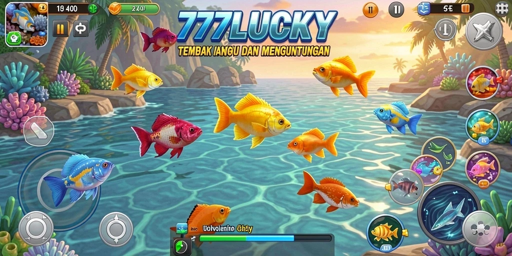 Tampilan screenshot gameplay Tembak Ikan yang seru dan menarik.
