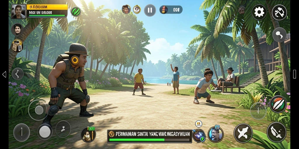 Tampilan gameplay A200M yang ceria dan menghibur.