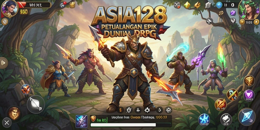 Tampilan gameplay petualangan RPG yang menakjubkan di ASIA128.