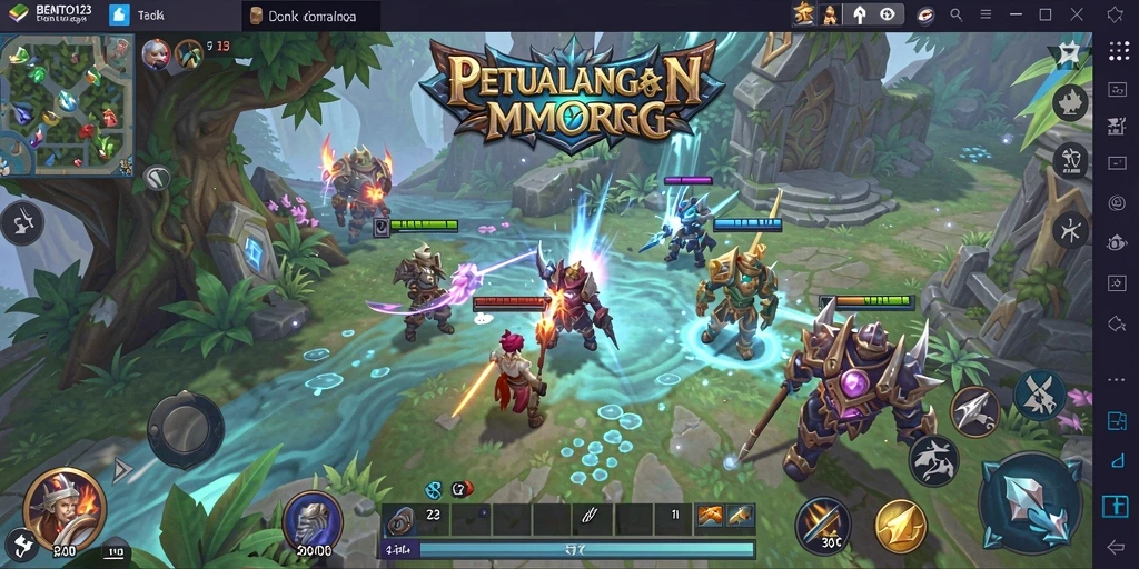Screenshot menampilkan pertarungan epik dalam BENTO123 yang memukau.