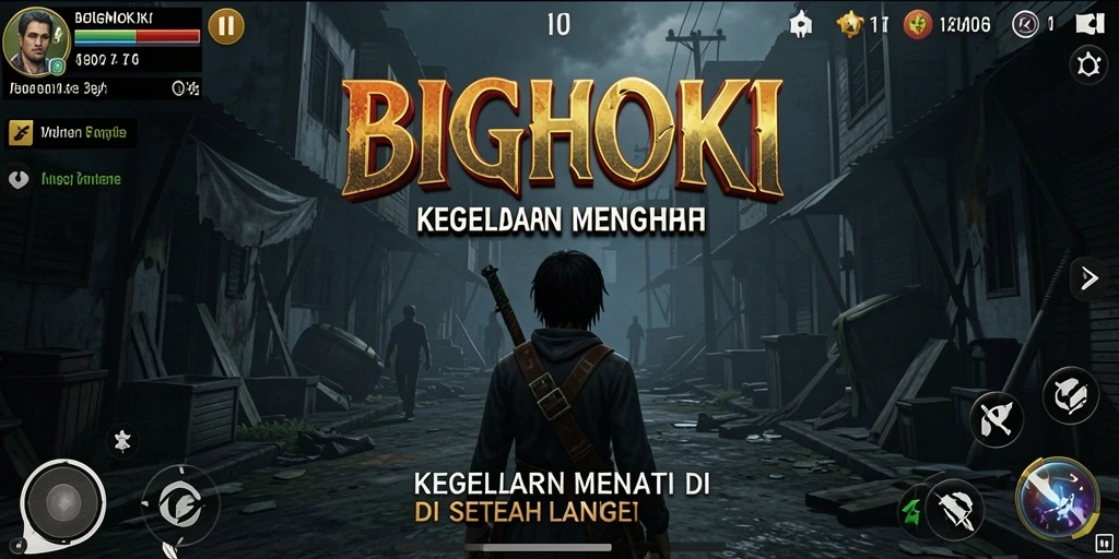Tampilan menegangkan dalam gameplay BIGHOKI yang membuat jantung berdebar.