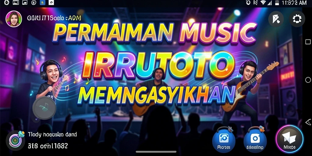 Screenshot BIRUTOTO menampilkan gameplay musik yang seru dan menarik.
