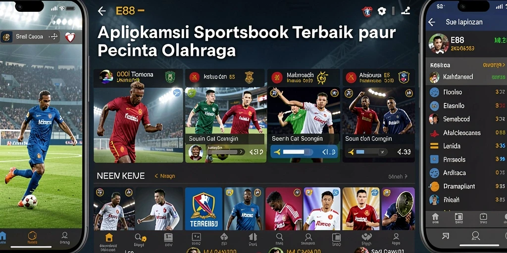 Screenshot utama E88 menampilkan pengalaman taruhan olahraga yang mendebarkan.