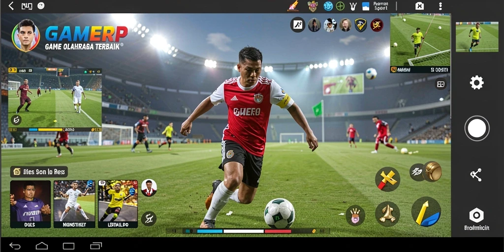 Tampilan menarik dari gameplay GAMERP yang menggambarkan pertandingan olahraga.