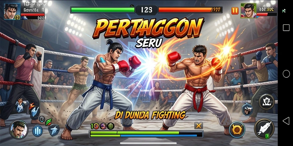 Tampilan gameplay seru dan dinamis dalam pertarungan di IDRRP.