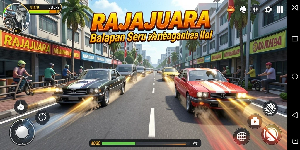 Tampilan menegangkan dari balapan seru di RAJAJUARA.