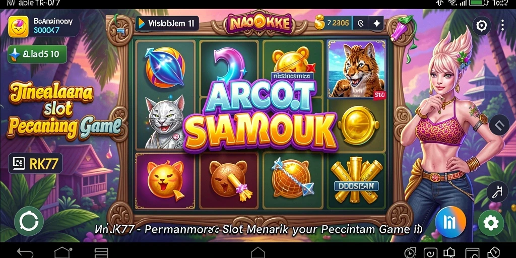 Tampilan gameplay RK77 yang menarik dengan efek visual menawan.