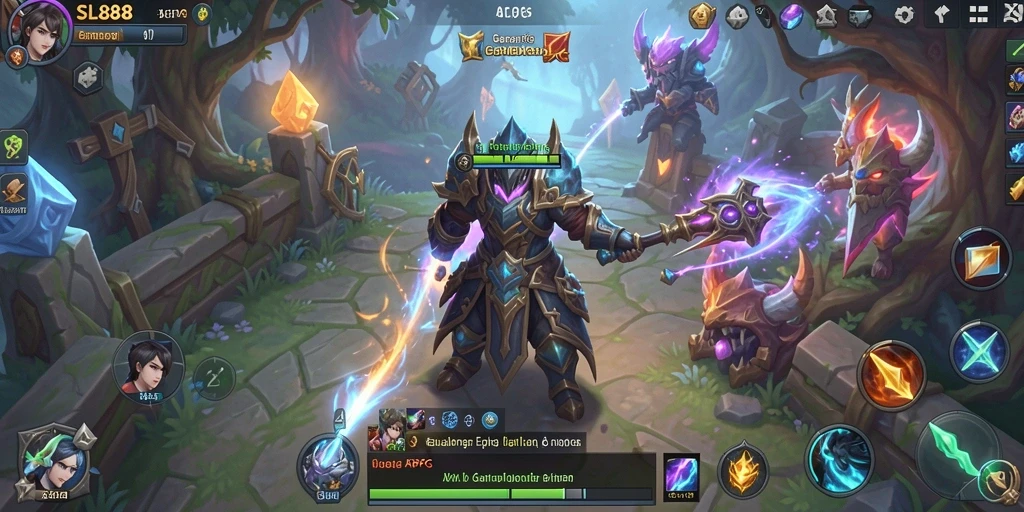 Screenshot gameplay menampilkan aksi pertarungan seru di SL888.